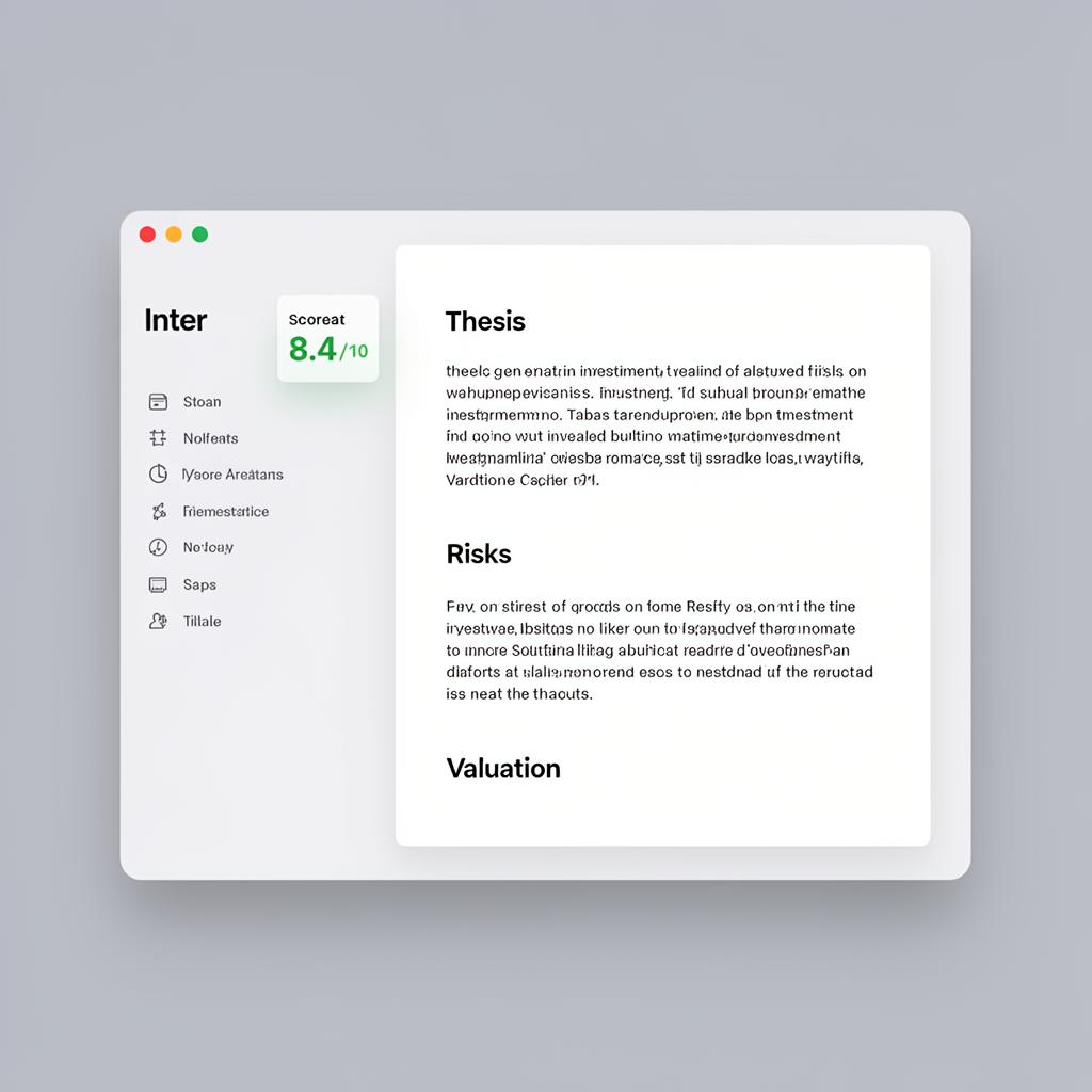 Atlas platform — AI-generated investment memo